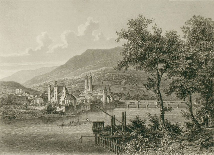 Bad Säckingen im Jahre 1850